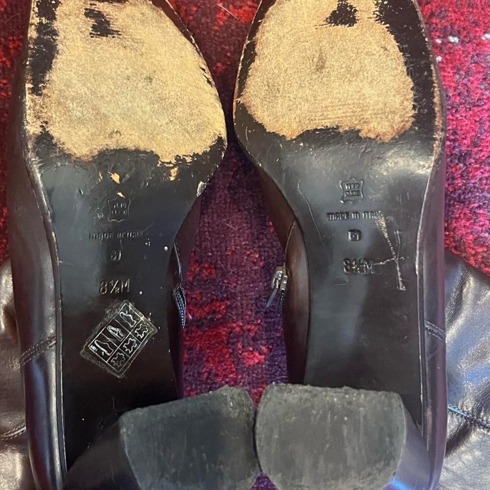 Brown Leather Ankle Boots - Picture 5 of 6